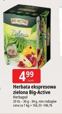 E.Leclerc Herbata ekspresowa zielona Big-Active Herbapol oferta