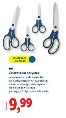 Lidl W5 Zestaw 4 par nożyczek oferta