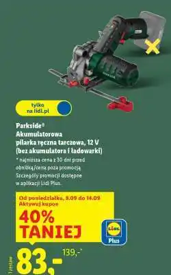 Lidl Parkside Akumulatorowa pilarka ręczna tarczowa, 12 V oferta