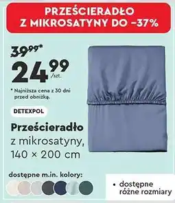 Biedronka Prześcieradło z mikrosatyny, 140 x 200 cm oferta