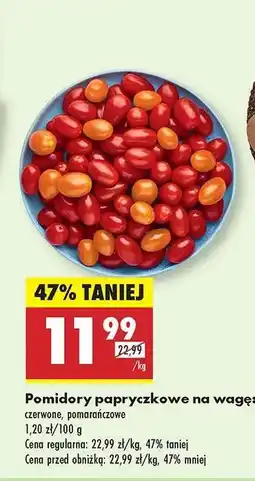Biedronka Pomidory papryczkowe na wagę oferta