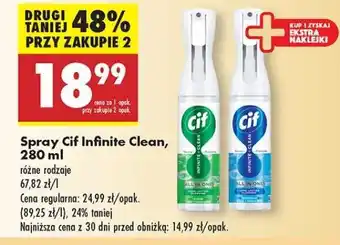 Biedronka Spray Cif Infinite Clean, 280 ml oferta