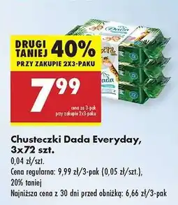 Biedronka Chusteczki Dada Everyday, 3x72 szt oferta