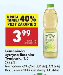 Biedronka Lemoniada cytryna-limonka Tymbark, 1,5 l oferta