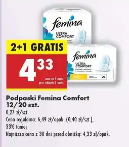 Biedronka Podpaski Femina Comfort 12/20 szt oferta