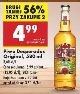 Biedronka Piwo Desperados Original , 580 ml oferta