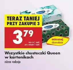 Biedronka Wszystkie chusteczki Queen w kartonikach oferta