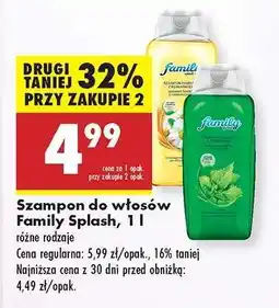 Biedronka Szampon do włosów Family Splash, 1 l oferta