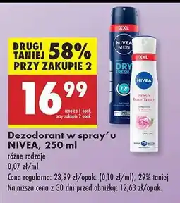 Biedronka Dezodorant w spray'u NIVEA, 250 ml oferta