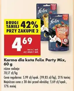 Biedronka Karma dla kota Felix Party Mix, 60 g oferta