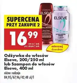 Biedronka Odżywka do włosów Elseve, 200/250 ml lub Szampon do włosów Elseve, 400 ml oferta