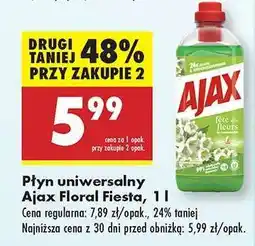 Biedronka Płyn uniwersalny Ajax Floral Fiesta, 1 l oferta