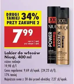 Biedronka Lakier do włosów NIUQI, 400 ml oferta