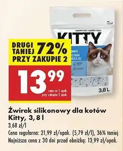 Biedronka Żwirek silikonowy dla kotów Kitty, 3,8 l oferta
