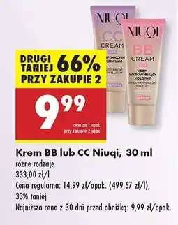 Biedronka Krem BB lub CC Niuqi, 30 ml oferta