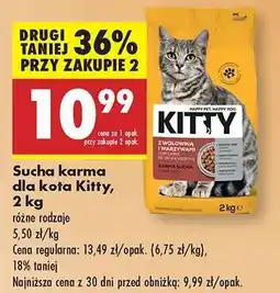Biedronka Sucha karma dla kota Kitty, 2 kg oferta