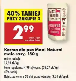 Biedronka Karma dla psa Maxi Natural małe rasy, 150 g oferta
