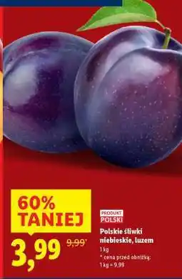 Lidl Polskie śliwki niebieskie, luzem oferta