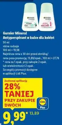 Lidl Garnier Mineral Antyperspirant w kulce dla kobiet oferta
