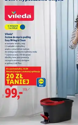 Lidl Zestaw mop easy wring and clean Vileda oferta