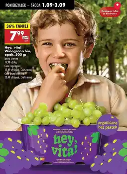 Biedronka Winogrona białe bio oferta