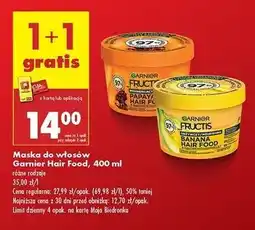 Biedronka Maska do włosów papaya Garnier Fructis Hair Food oferta