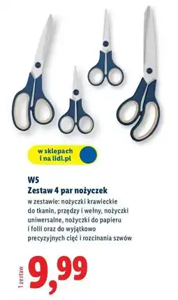 Lidl Zestaw nożyczek W5 oferta