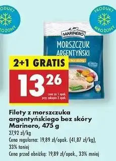 Biedronka Morszczuk argentyński filety bez skóry Marinero oferta