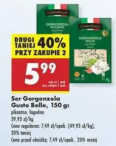 Biedronka Gorgonzola łagodna Gustobello oferta