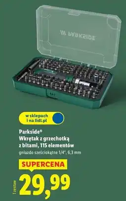 Lidl Zestaw bitów do wkrętaka z grzechotką Parkside oferta