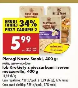 Biedronka Krokiety z pieczarkami i serem mozzarella Nasze Smaki oferta
