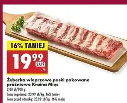 Biedronka Żeberka wieprzowe Kraina Mięs oferta