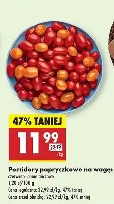 Biedronka Pomidory papryczkowe pomarańczowe oferta