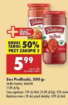 Biedronka Sos słodko-kwaśny łagodny do ryżu Pudliszki oferta