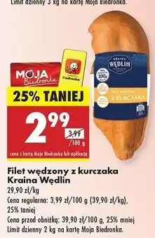 Biedronka Filet wędzony z kurczaka Kraina Wędlin oferta