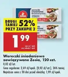 Biedronka Woreczki śniadaniowe wiązane Zosia Samosia oferta