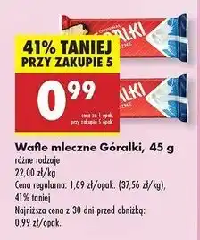 Biedronka Wafelek mleczny Góralki oferta