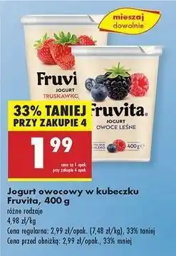 Biedronka Jogurt owoce leśne Fruvita oferta