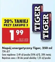 Biedronka Napój classic Tiger Energy Drink oferta