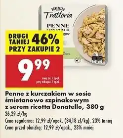 Biedronka Penne szpinak ricotta i kurczak Donatello oferta