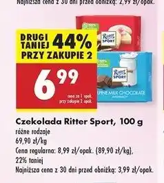 Biedronka Czekolada gorzka z marcepanem Ritter Sport oferta
