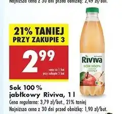 Biedronka Sok jabłkowy Riviva oferta