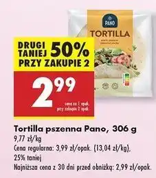 Biedronka Tortilla pszenna wraps Pano oferta