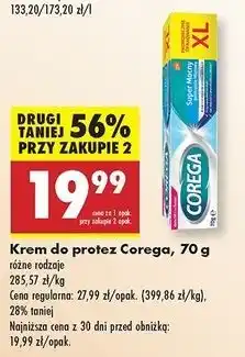 Biedronka Krem mocujący do protez delikatnie miętowy Corega Super Mocny oferta