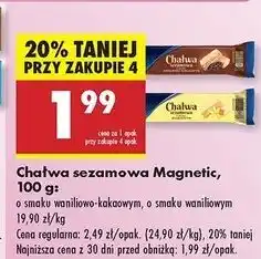 Biedronka Chałwa sezamowa o smaku waniliowym Magnetic oferta