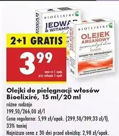 Biedronka Olejek z jedwabiem i witaminą a Bioelixire oferta