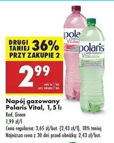 Biedronka Napój gazowany vital red Polaris oferta