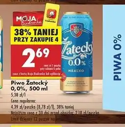 Biedronka Piwo Zatecky 0% oferta