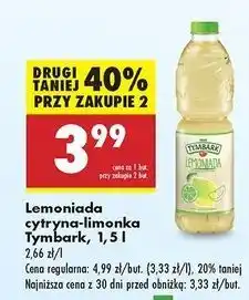 Biedronka Lemoniada cytryna i limonka Tymbark oferta