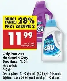 Biedronka Odplamiacz do tkanin color Oxy Spotless oferta